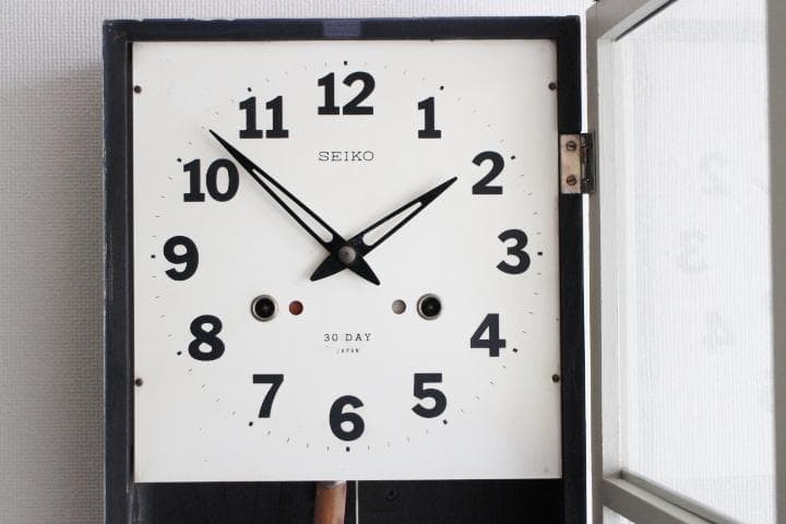 SEIKO モールガラス 振り子 掛け時計 柱時計 アンティーク 昭和レトロ