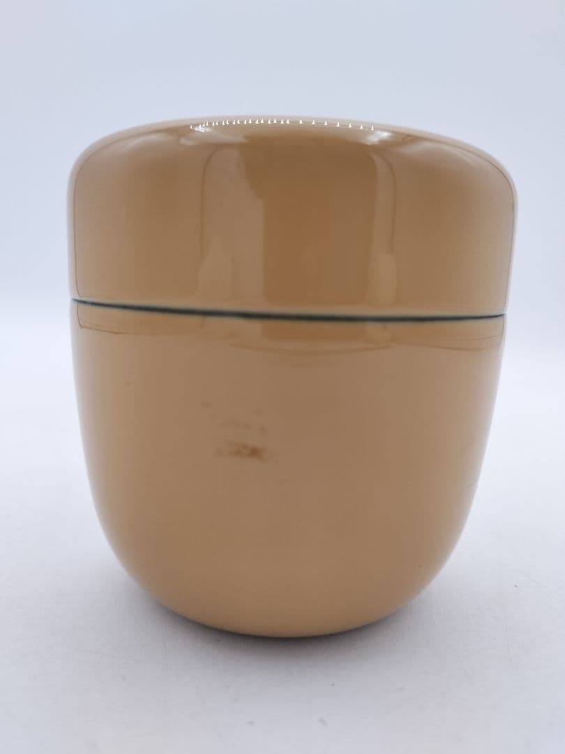 c667 中棗 白漆 翡翠蒔絵 蓋裏絵付 中村湖彩 木箱 茶道具 古物