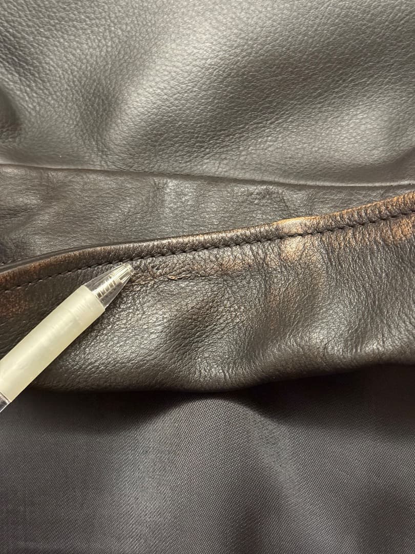 ZARA ダークブラウン メンズ レザー ボンバージャケット