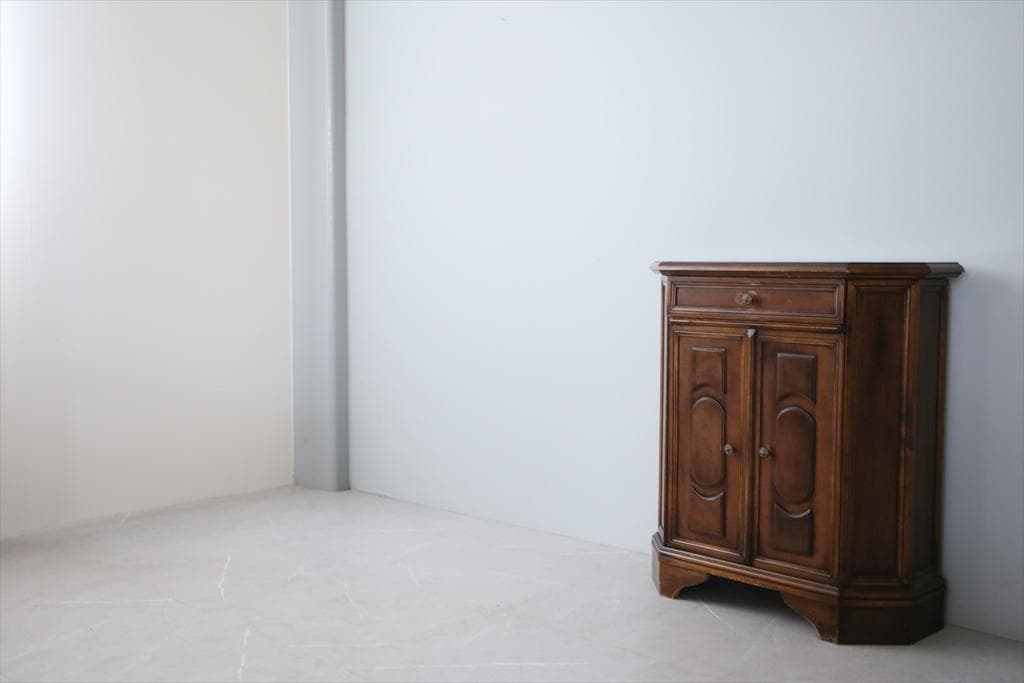 フランスアンティーク木製カップボード/サイドボード/飾り棚キャビネット90-91