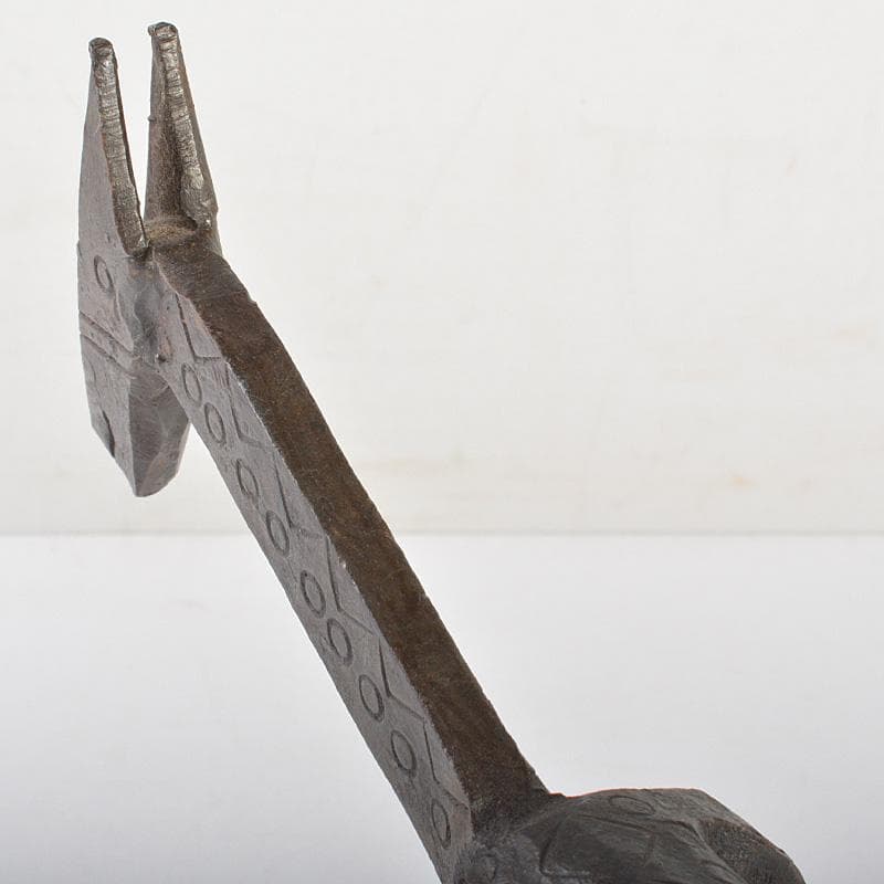 モダンアート　オブジェ　古鉄製　馬　置物　C　R7419