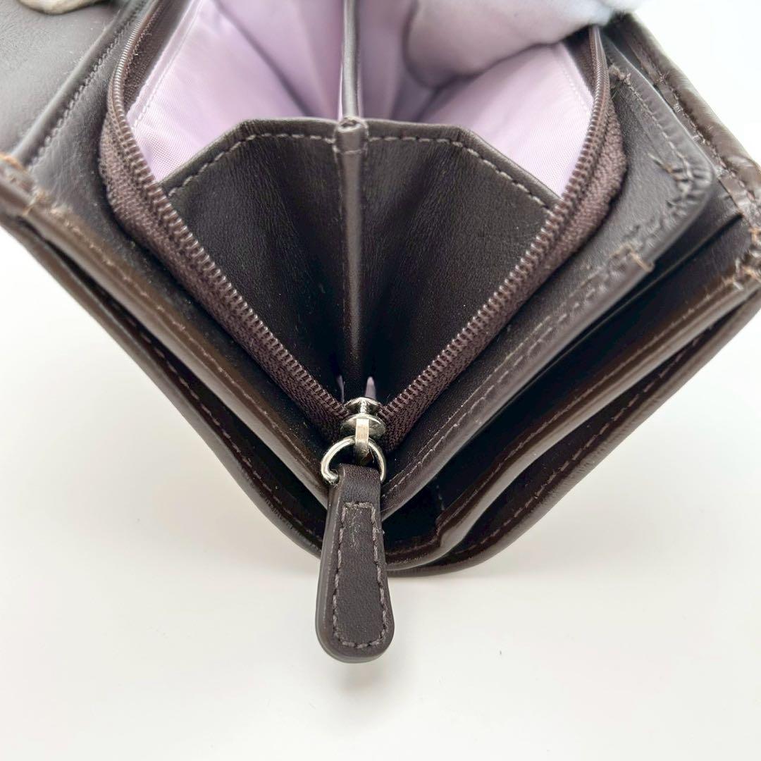 【超美品】COACH コーチ シグネチャー キャンバス 三つ折り財布 バックル