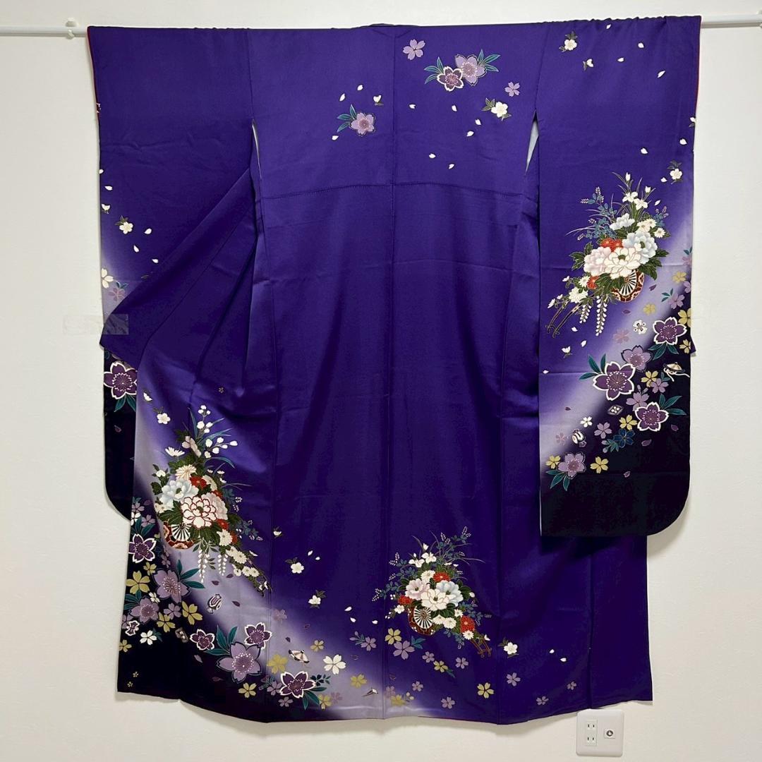 KP1772 振袖 身丈168cm 正絹 着物 成人式 トールサイズ