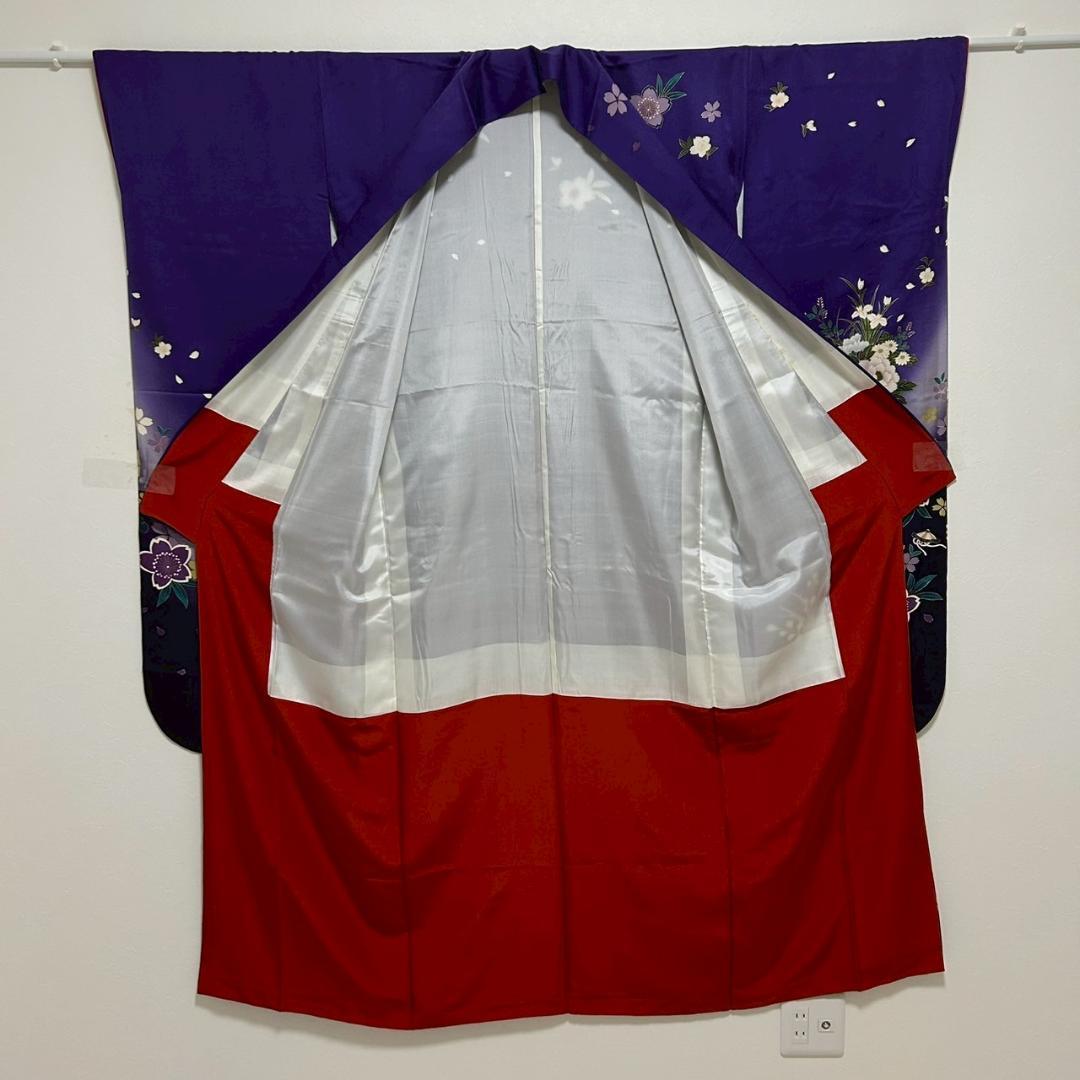 KP1772 振袖 身丈168cm 正絹 着物 成人式 トールサイズ