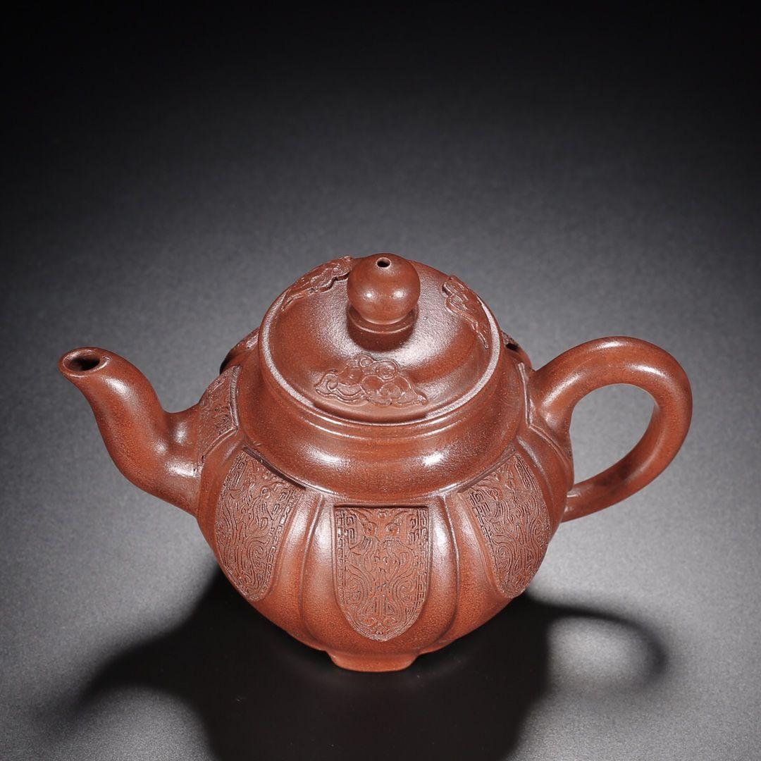 宜興紫砂壷 南瓜壺 茶壺 煎茶道具 置物