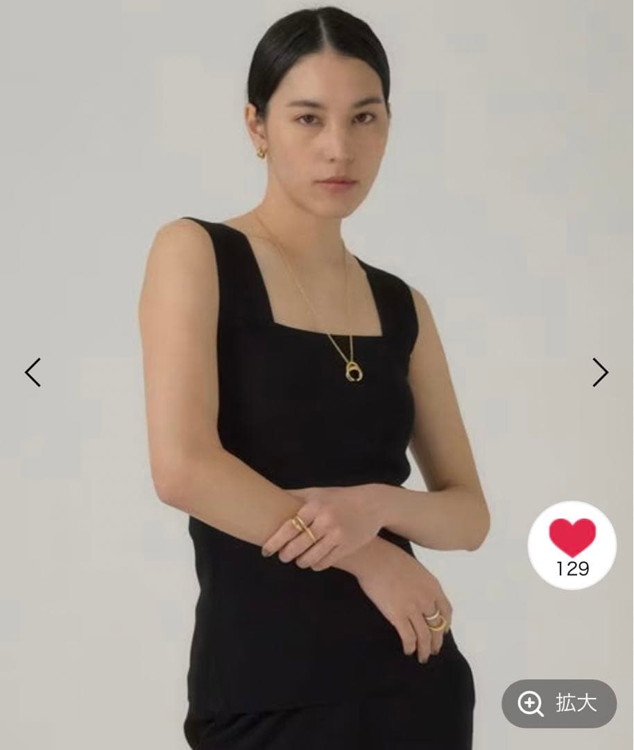 【新品タグ有】Chaos シルクコンニットタンク　ブラック