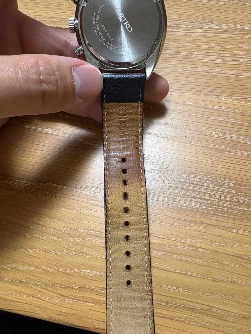 SEIKO クロノグラフ 腕時計 シルバー/ブラック