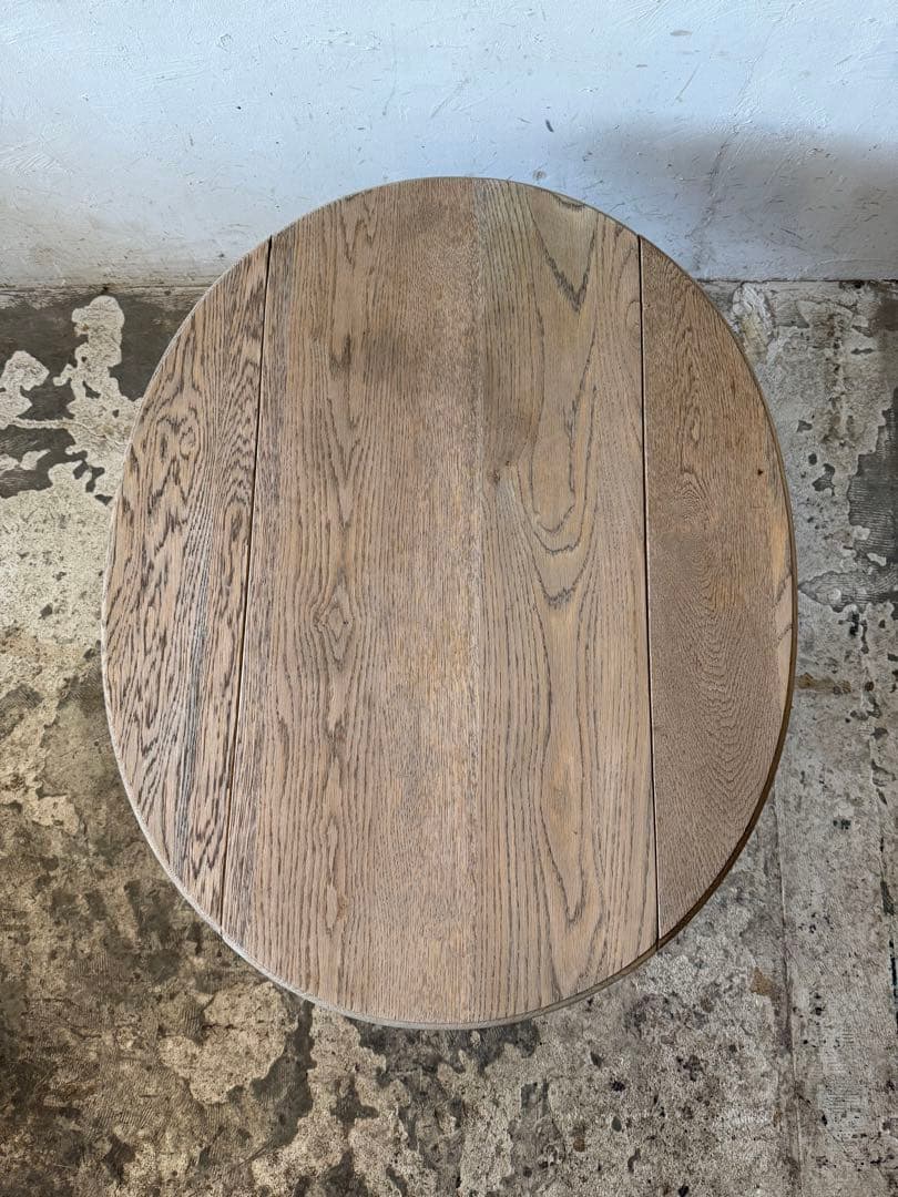 ビンテージ　ドロップリーフサイドテーブル　ドロップリーフコーヒーテーブル　剥離