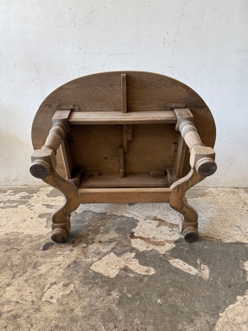 ビンテージ　ドロップリーフサイドテーブル　ドロップリーフコーヒーテーブル　剥離