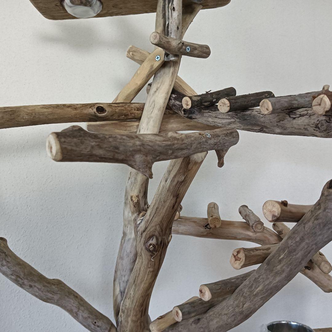 バードアスレチックジム大型 ③ 天然木 自然木 流木 インコ おもちゃ