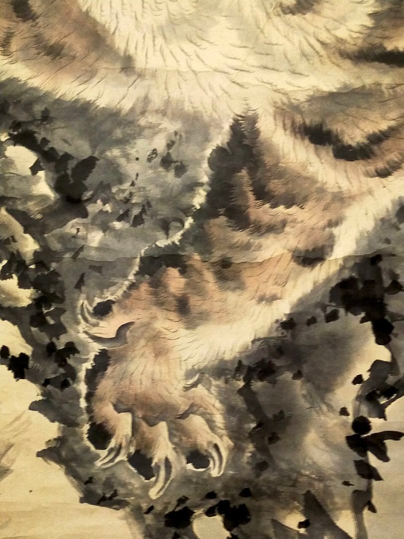 ♥岸派♥　虎　♥掛軸♥　岸篤　掛け軸　寅　トラ　岸駒　骨董　古玩