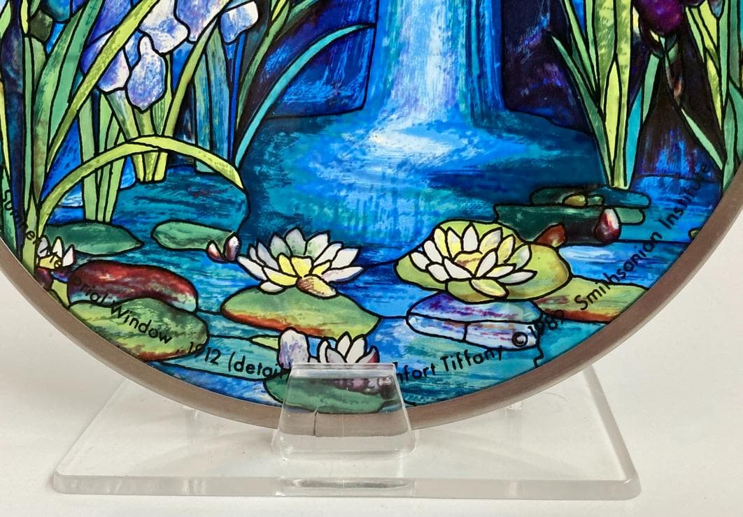 ★貴重★ ルイス・C・ティファニー 『滝』 円形 ステンドグラス 睡蓮