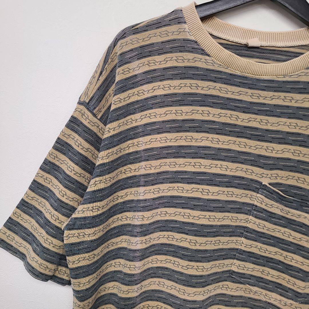 80s USA製 GRAMICCIグラミチ ジャガードボーダーT ポケットT