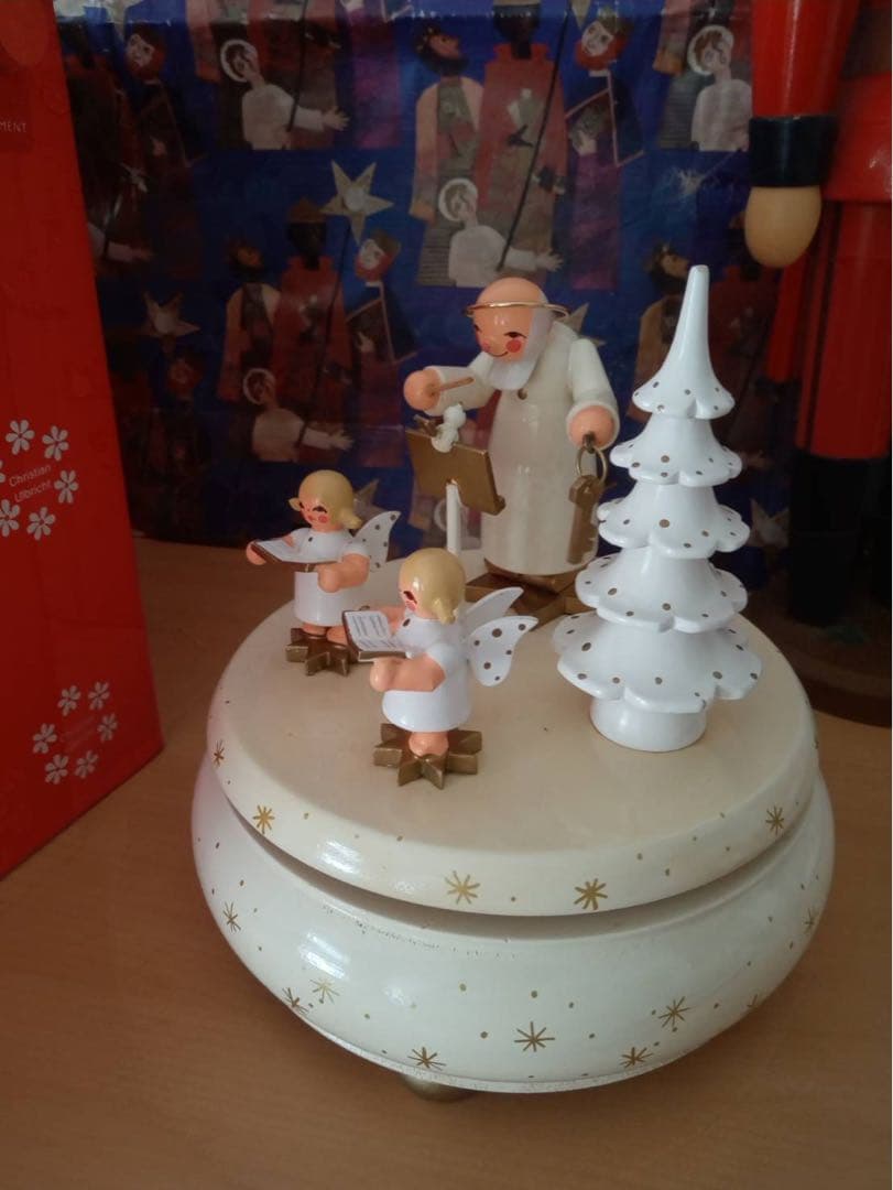 ドイツ　REUGE ザイフェン　オルゴール　天使　　クリスマス