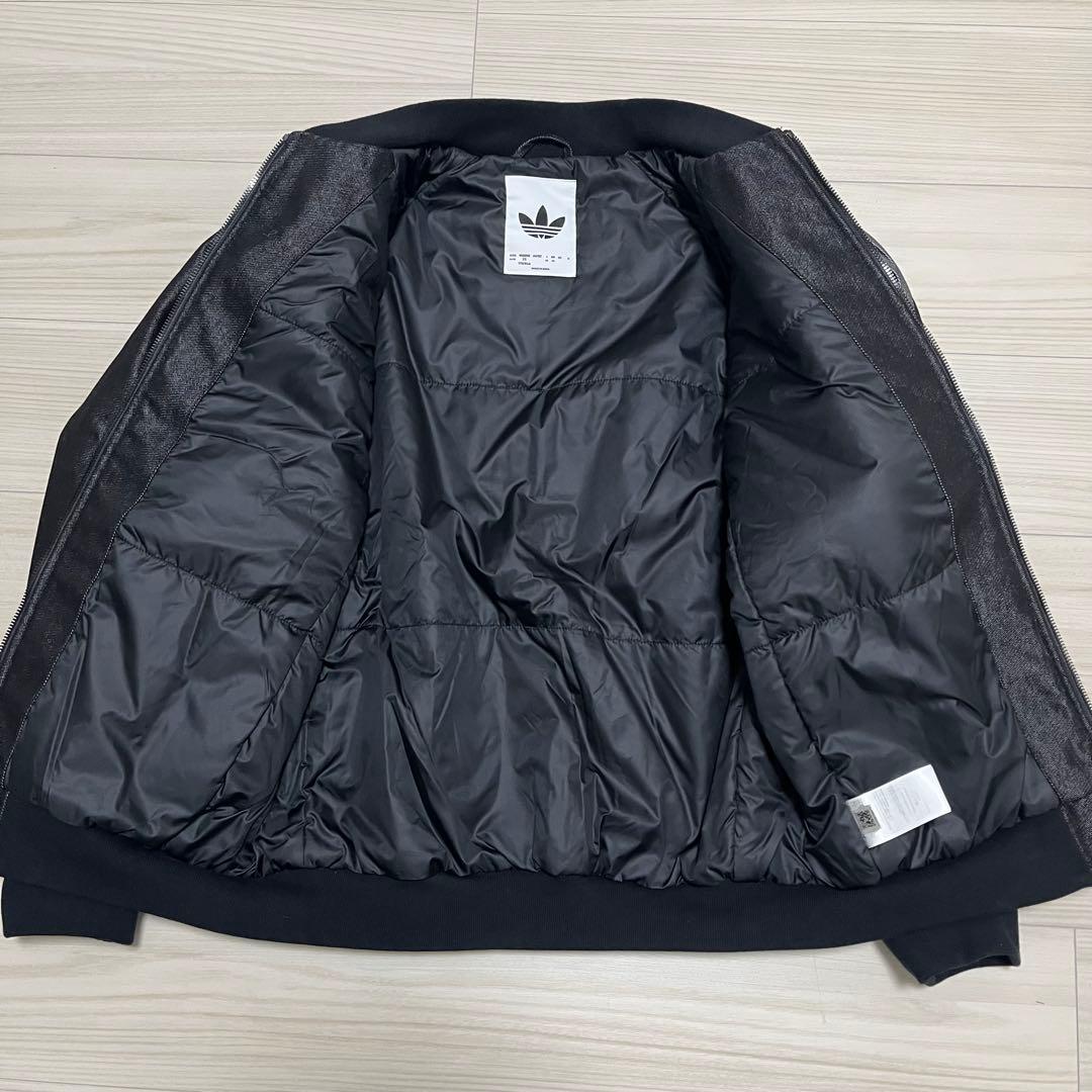 adidas デニムジャケット　M、L相当 ブラック　デニムジャケット　y2k