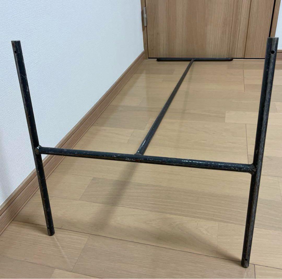 インダストリアル アイアン T字ハンガーラック シャビー 店舗什器 鉄色
