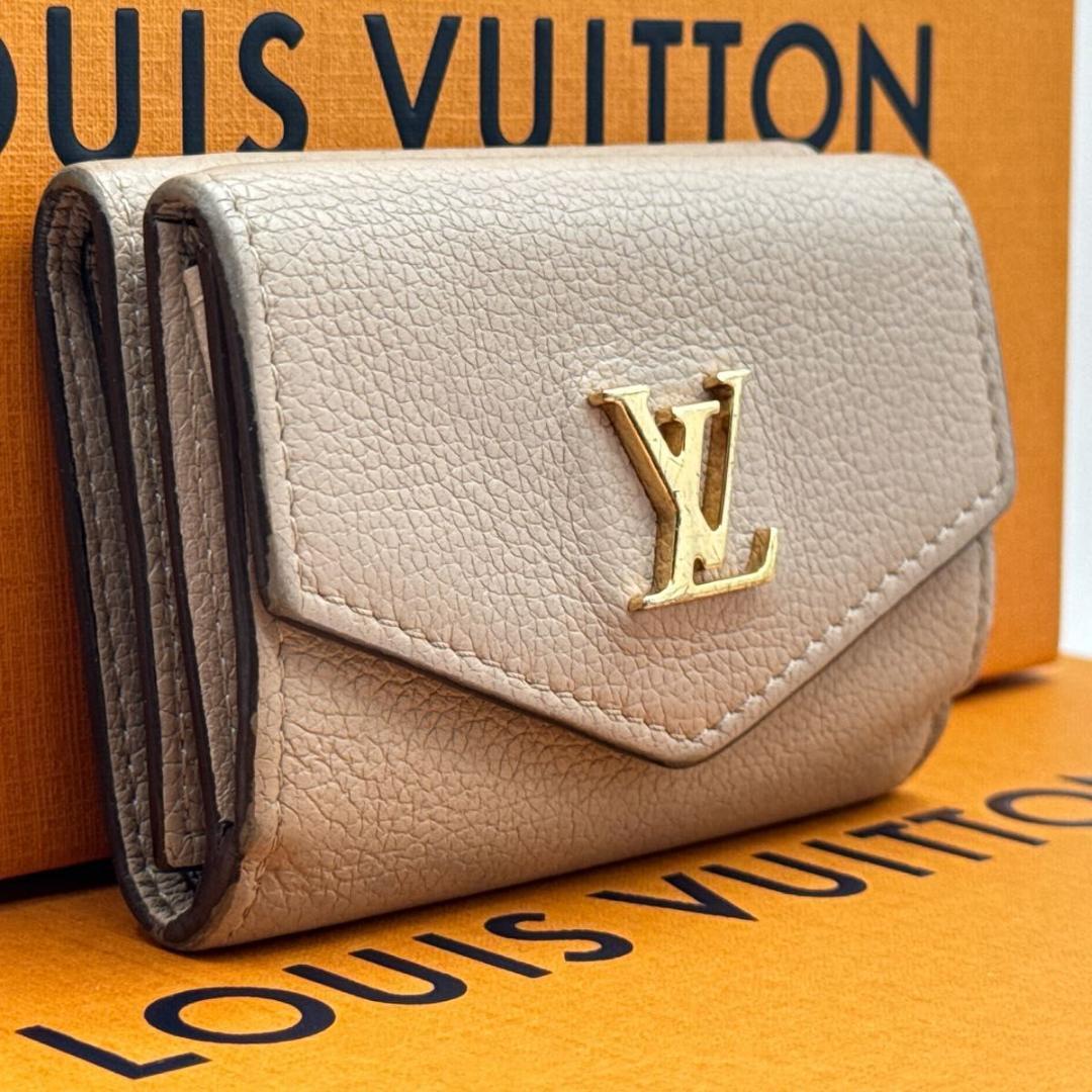 ルイヴィトン ポルトフォイユ・ロックミニ 三つ折り財布 ICチップ搭載 ベージュ