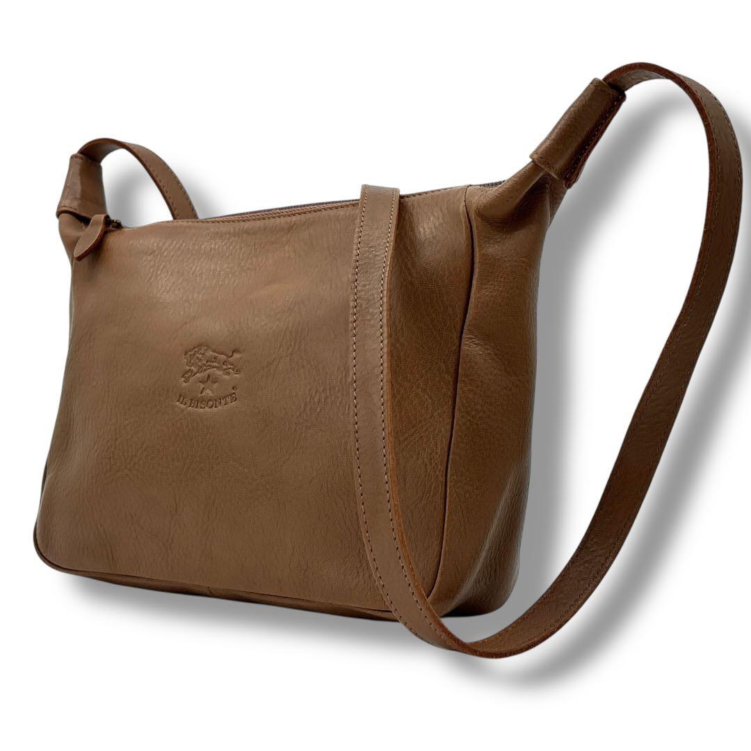 【極美品】イルビゾンテ　ショルダーバッグ　クロスボディバッグ　ロゴ　レザー