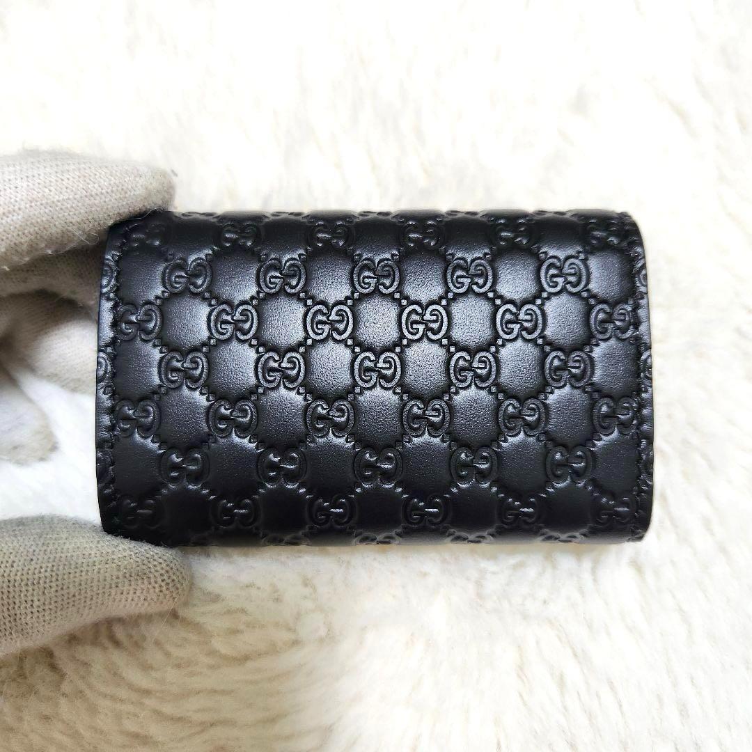 ✨新品未使用　付属品完備✨グッチ　キーケース　6連　マイクロシマ　ブラック　黒