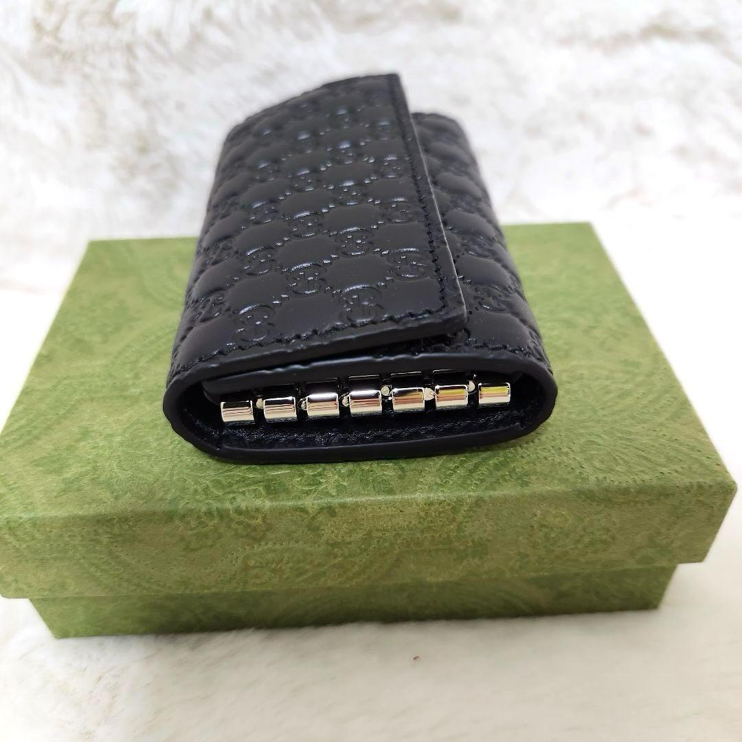 ✨新品未使用　付属品完備✨グッチ　キーケース　6連　マイクロシマ　ブラック　黒