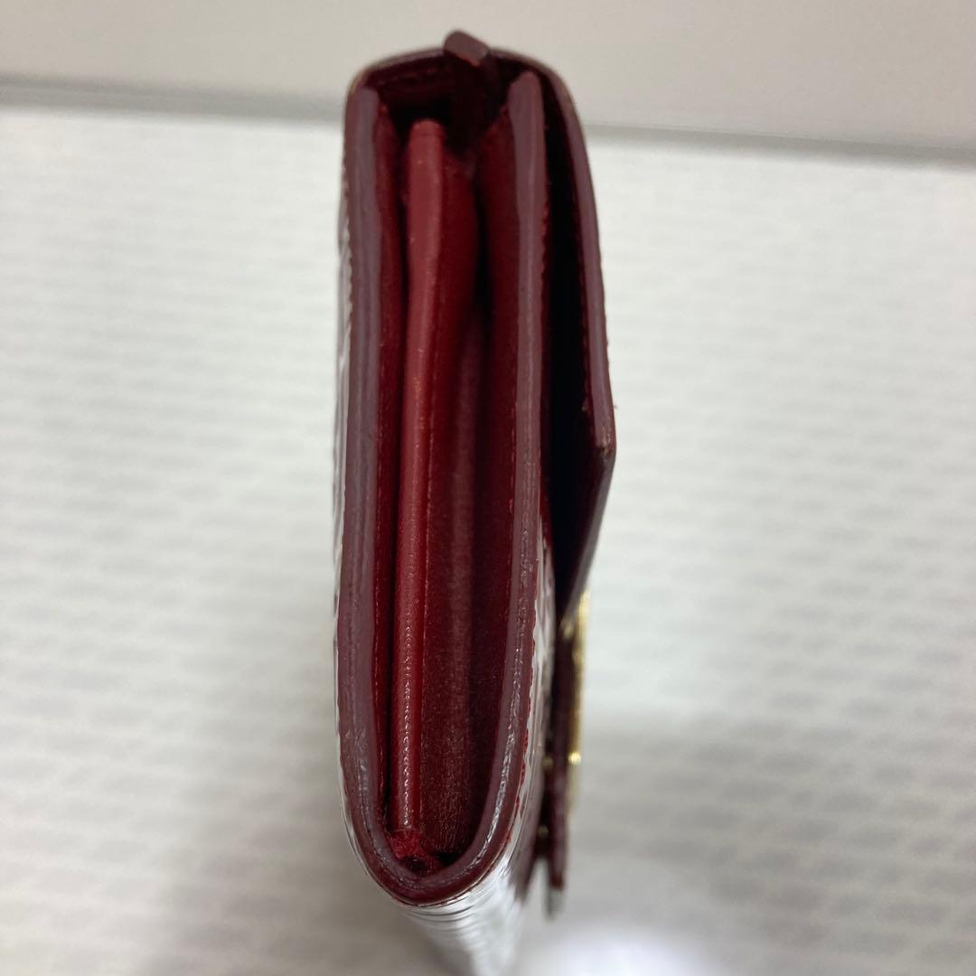 FENDI ズッキーノ　エナメル　長財布　Red