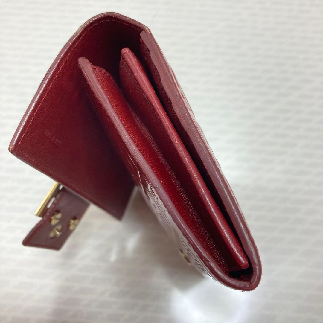 FENDI ズッキーノ　エナメル　長財布　Red