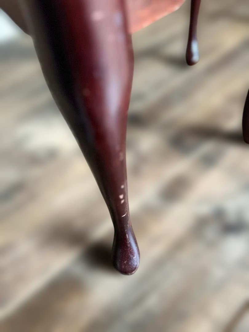 猫脚スツール 無垢材 ゴブラン調（１脚／2セット可）1970–90s 日本製