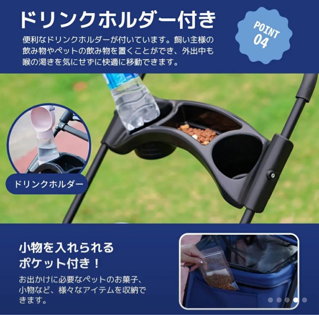 ペットカート グレー 180度開閉軽くて使いやすい大きさ可愛いフォルム