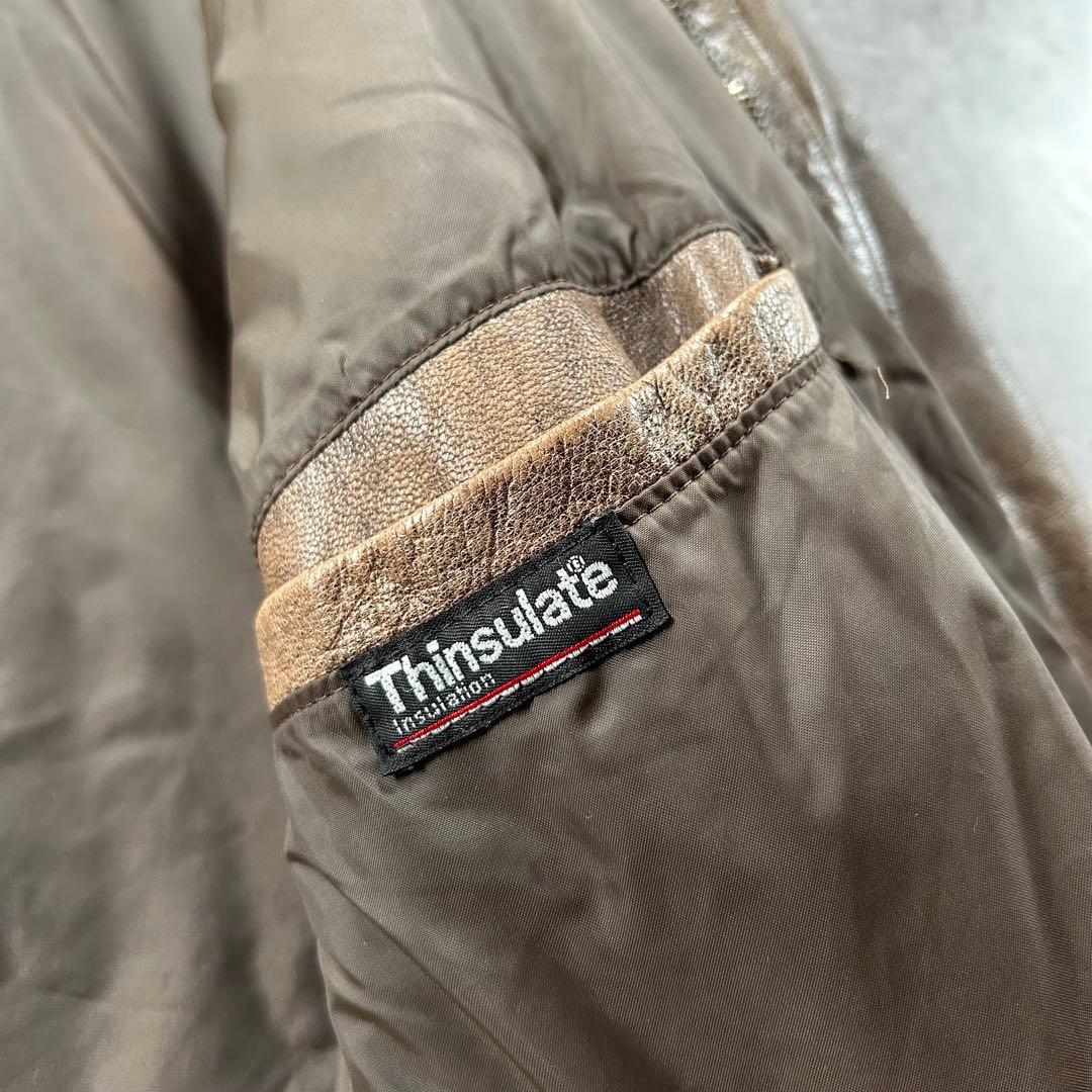 80s エルエルビーン A-2フライトジャケット USA製 ブラウン 46 本革