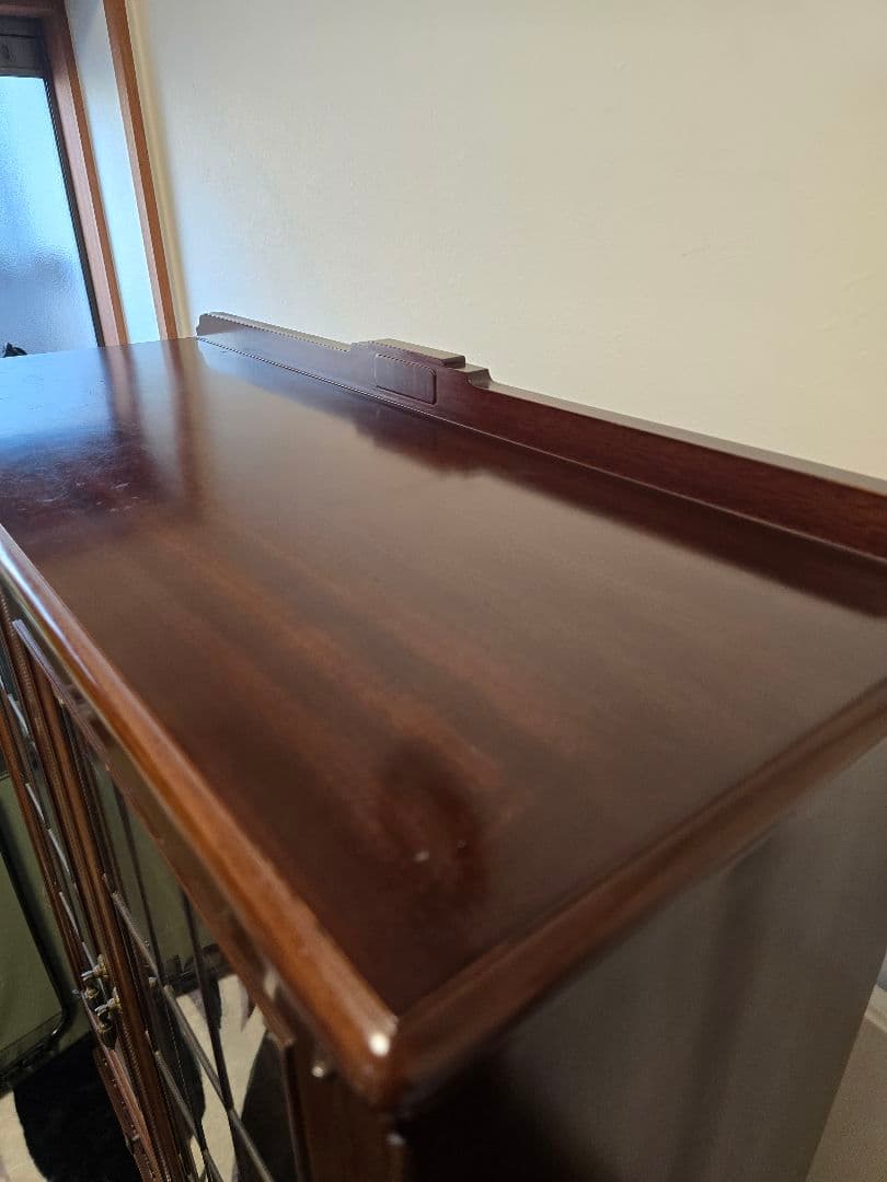 メープル不二屋 ガラス扉 キャビネット メープル不二家 マホガニー 神戸元町家具