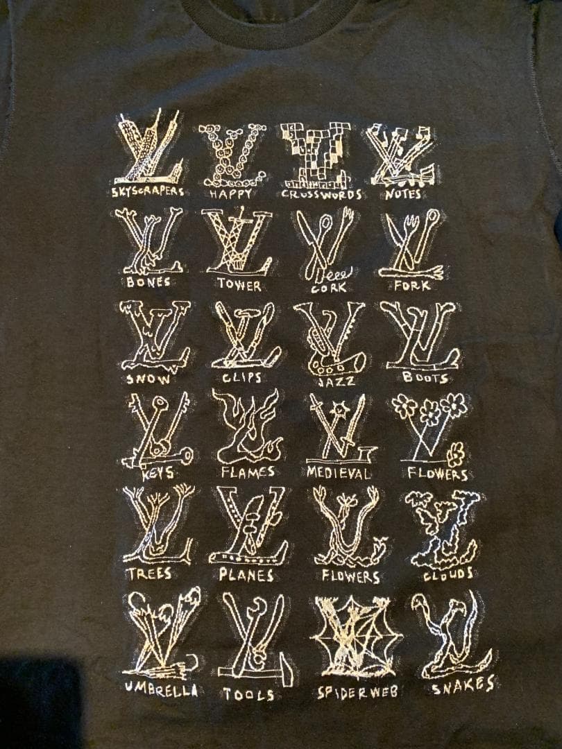 Louis Vuitton カートゥーン LVロゴ Tシャツ Sサイズ