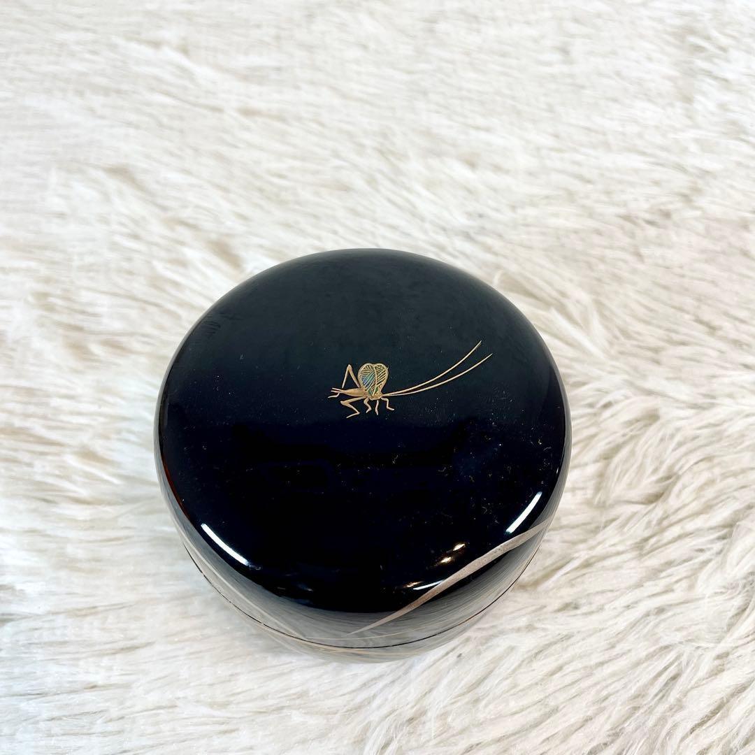 極美品　北浜宗真作　輪島塗　棗　虫杖草将絵　零　茶道具