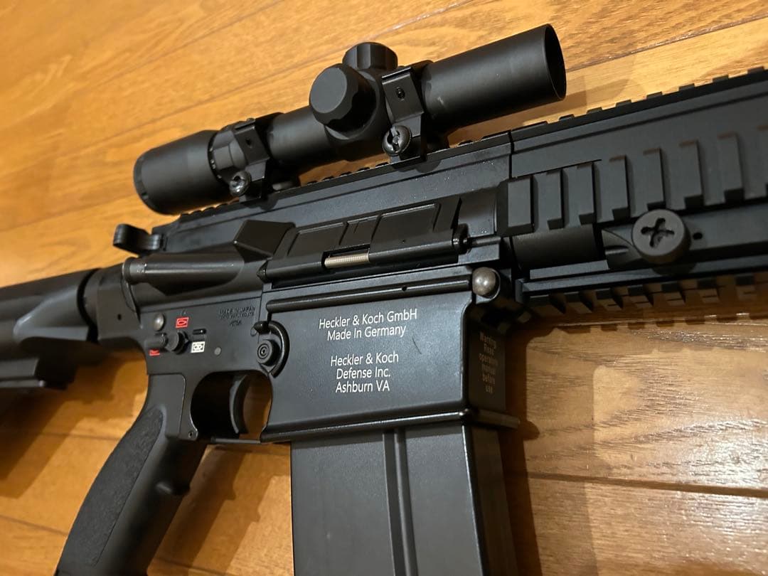 東京マルイ製次世代HK 417 D スナイパーライフル 刻印追加、メカボ整備済み