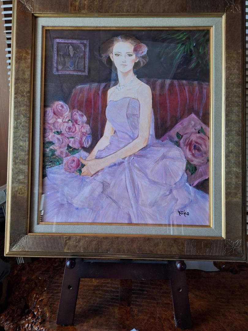 中島裕子「バイオレットレディー」真作Ｆ－10号