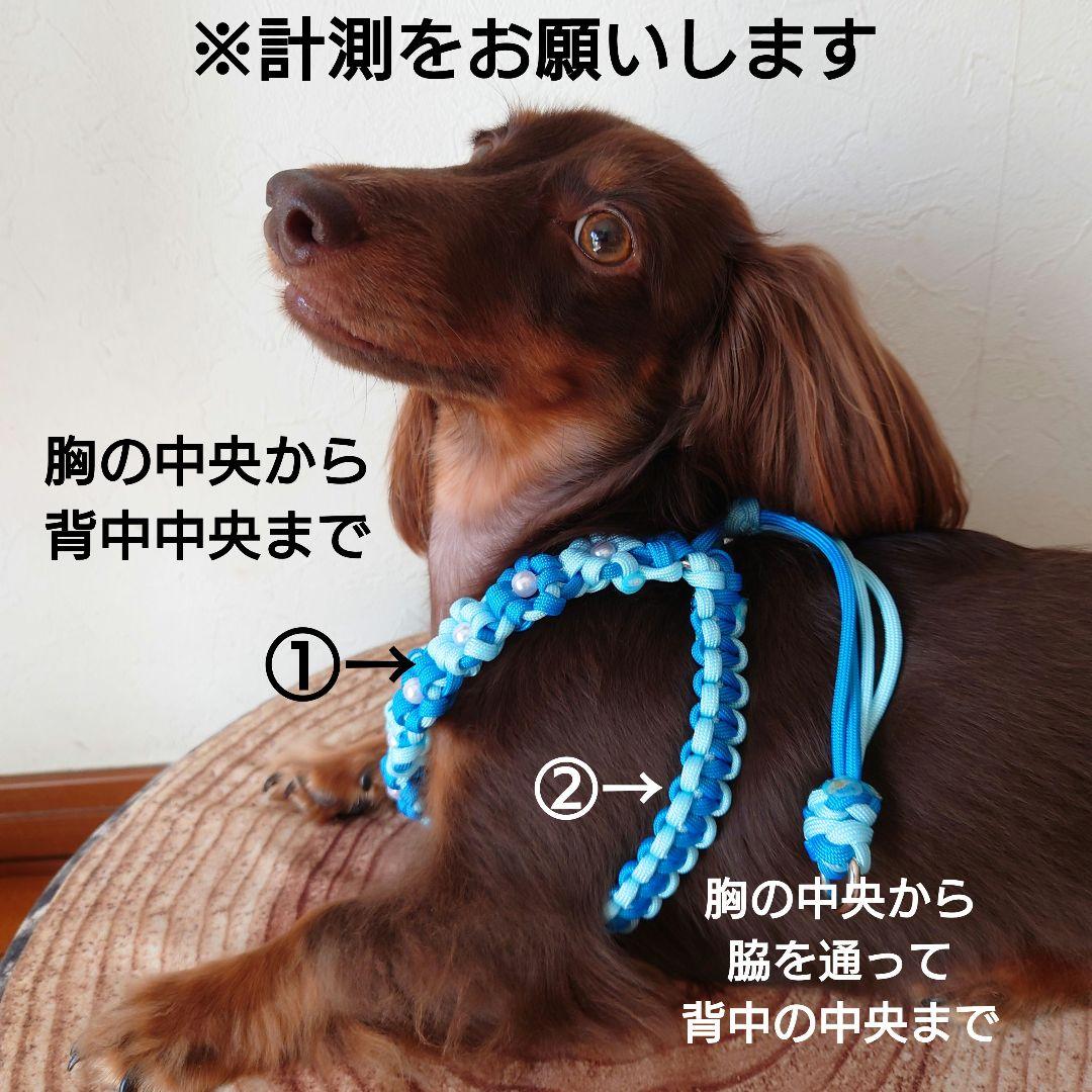 【受注製作】パラコード　ハーネス　お花いっぱいハーネス　オーダーハーネス
