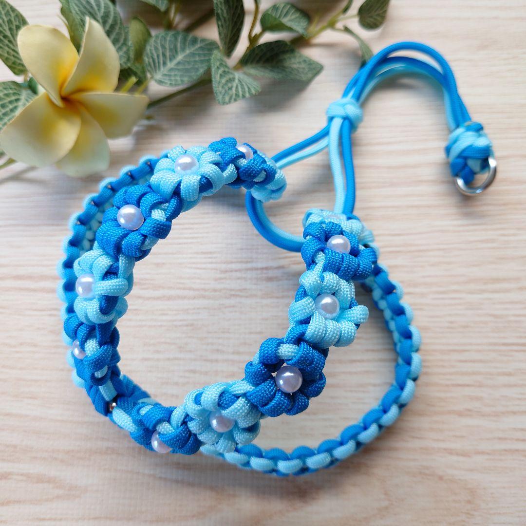 【受注製作】パラコード　ハーネス　お花いっぱいハーネス　オーダーハーネス