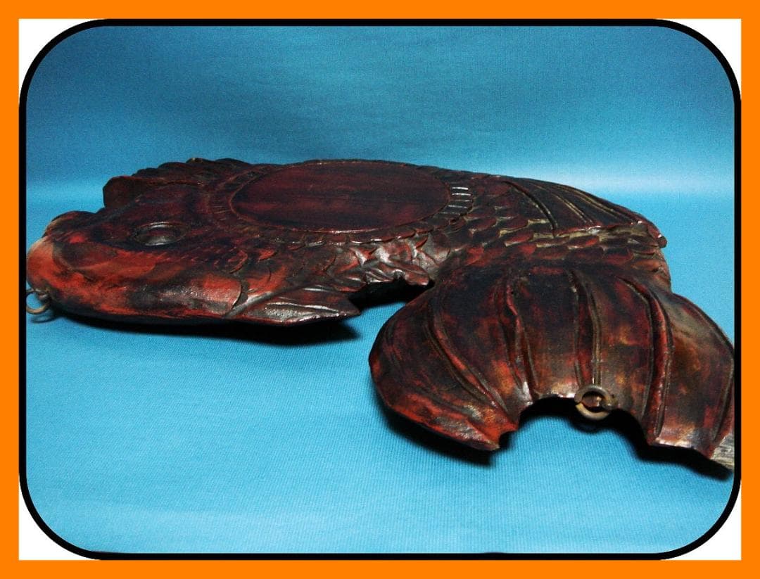 833『木製 魚板 魚鼓』　/骨董品 古美術 古道具 アンティーク 古玩