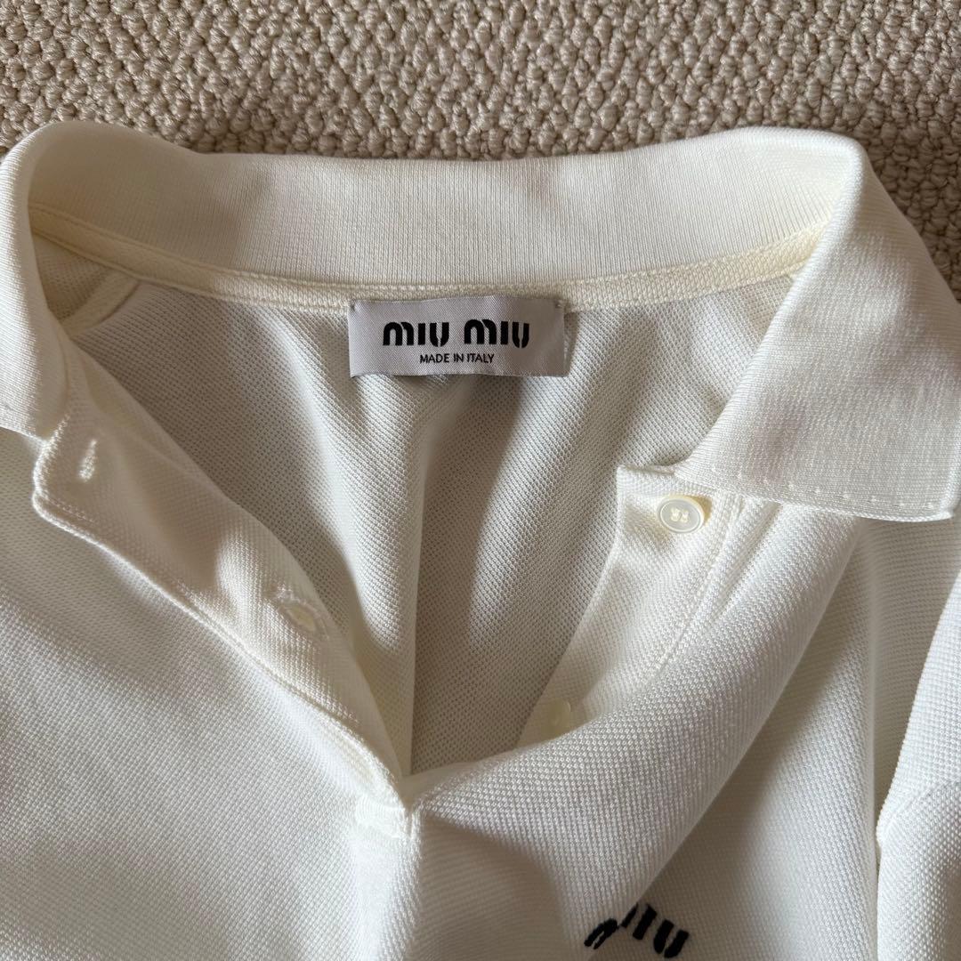 miumiu コットンピケ ポロシャツ XS