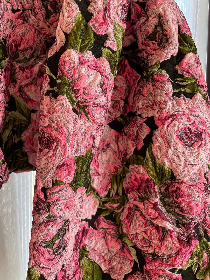 コムデギャルソン　2023春夏　花柄ジャカード織フレアサルエル