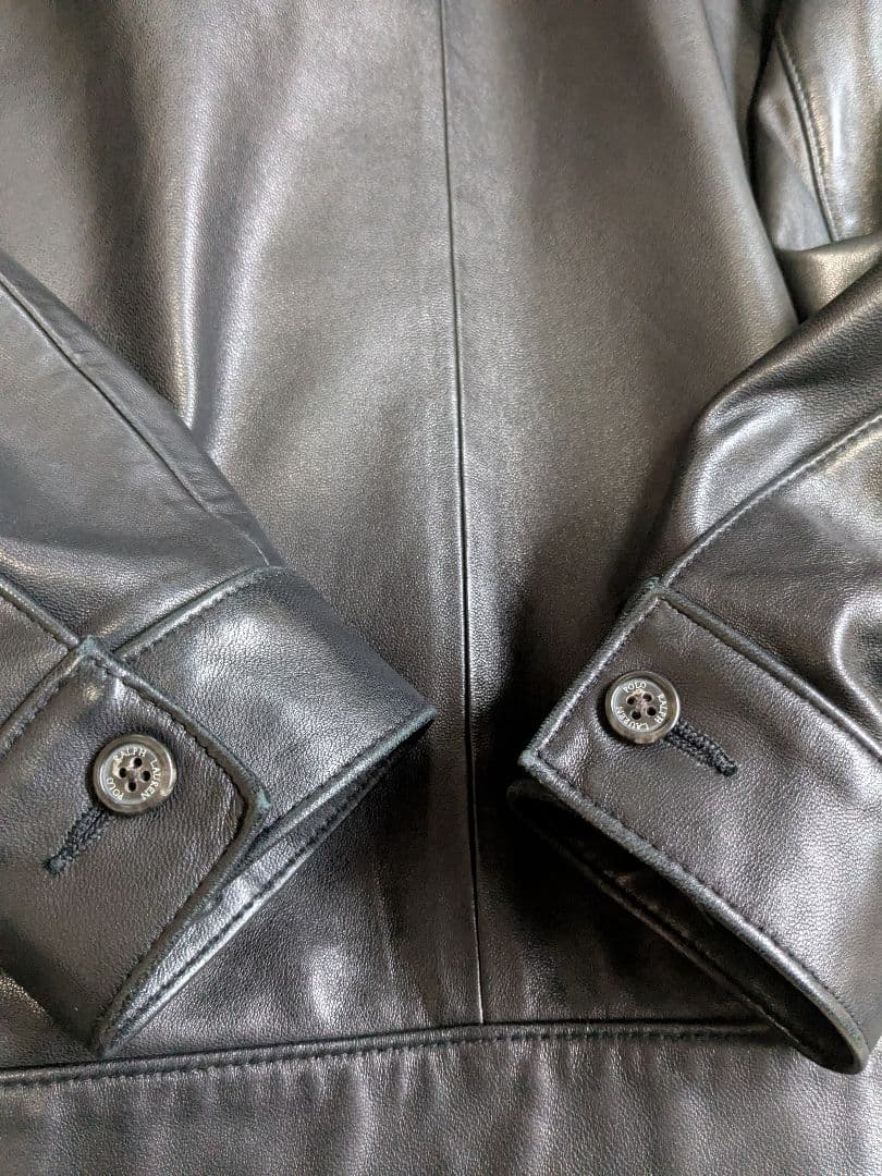 【正月セール】90s ラルフローレン ポニー無し レザージャケット S ブラック