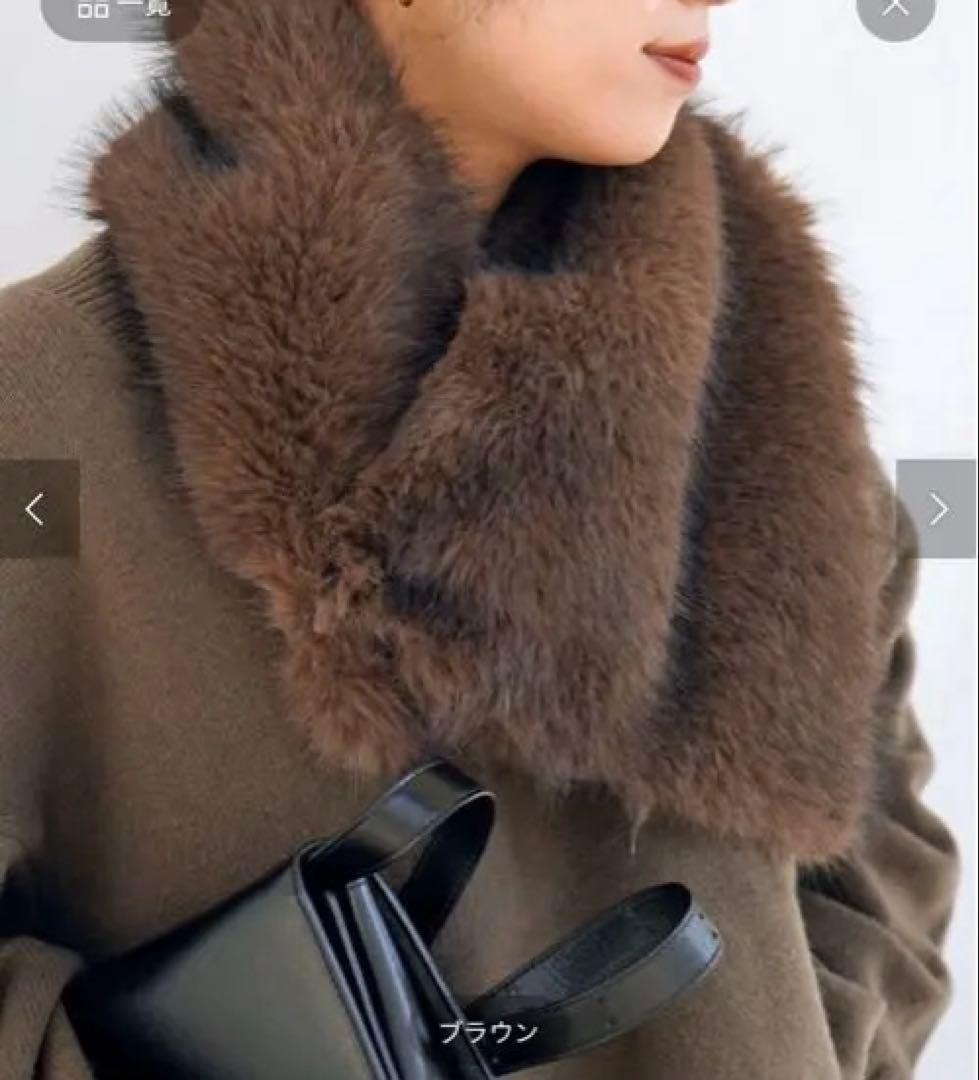 THROW snood ブラウン フリー