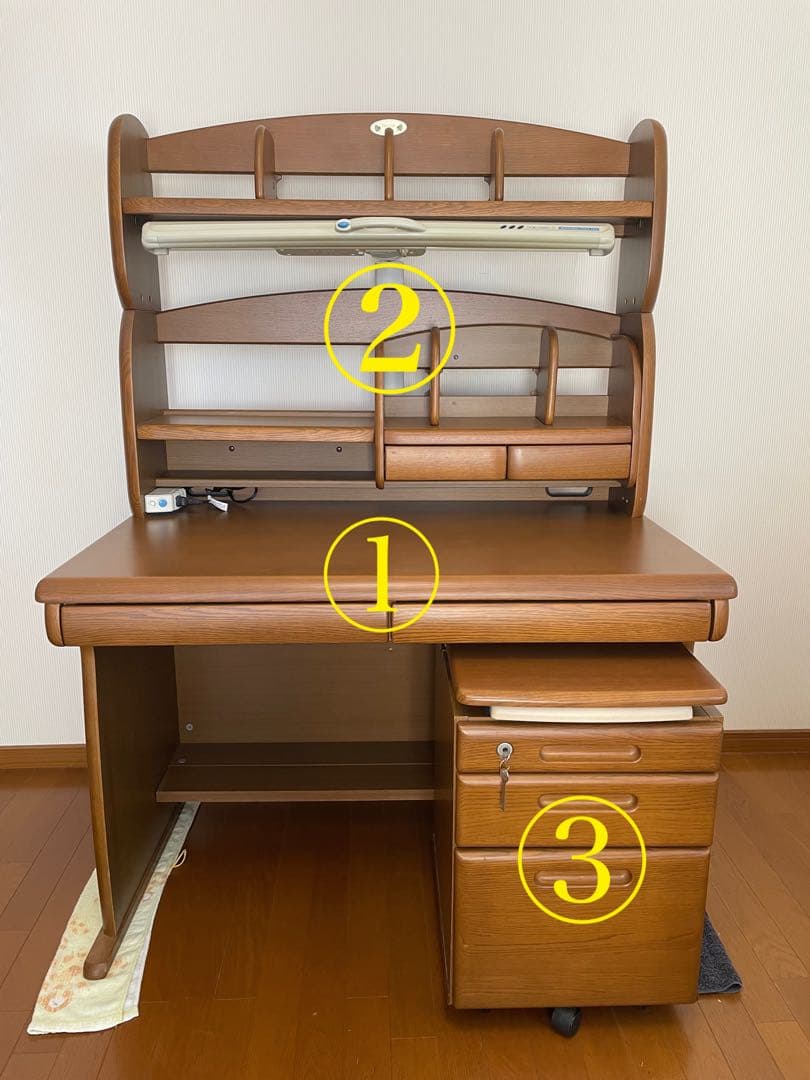 【 3点セットの②上棚のみ 】 イトーキクレビオ 学習机 ※①②③同時購入限定