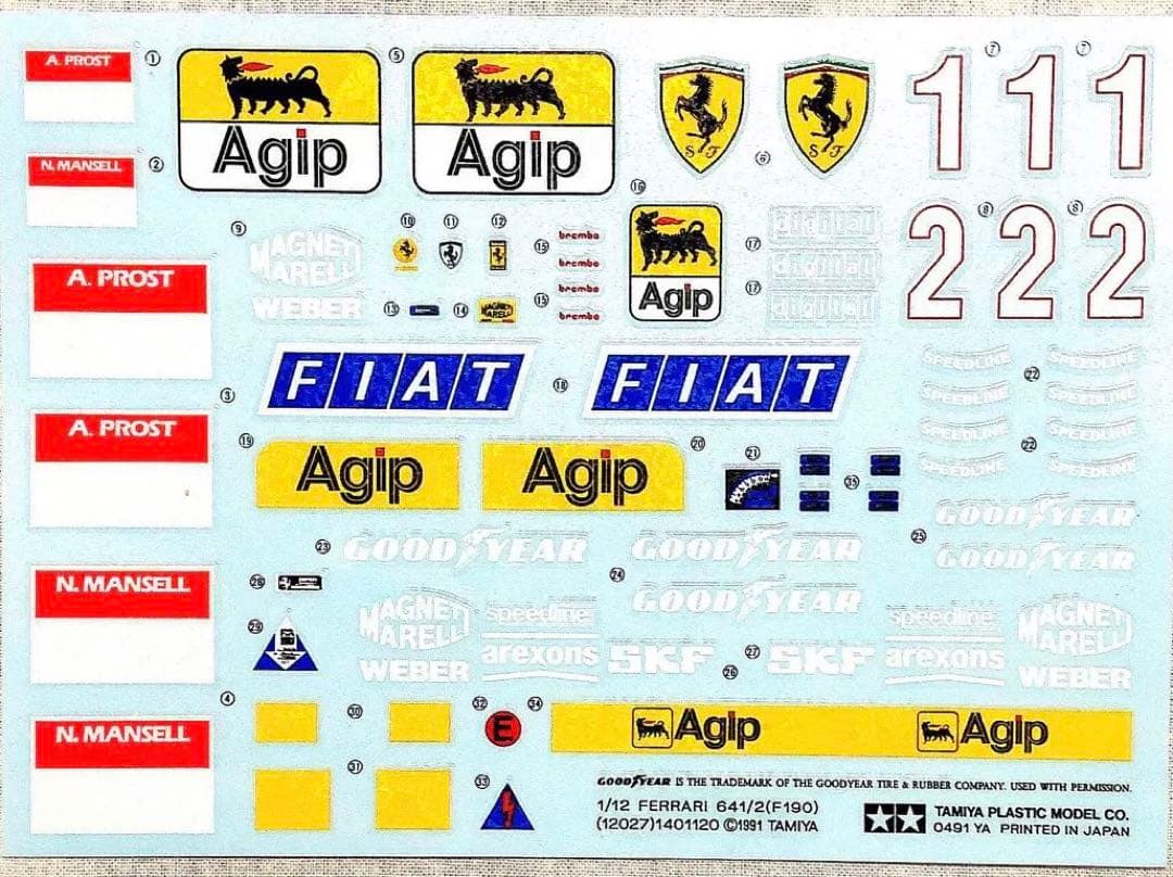 1/12フェラーリ641/2(Ｆ190)
