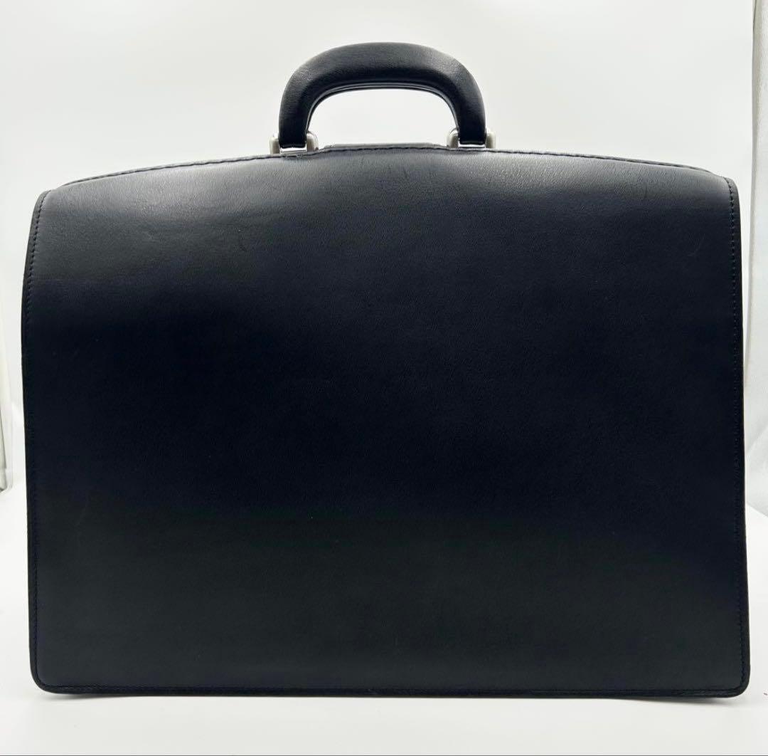 美品✨ アクアスキュータム ダレスバッグ クラブチェック レザー ブラック 鍵