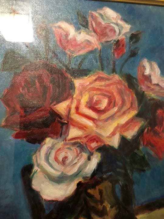 再値下げ　小山敬三の肉筆模写薔薇