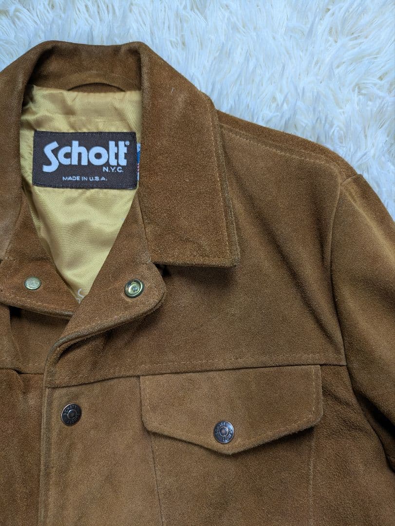 USA製 Schott　トラッカージャケット　3rd　スエード