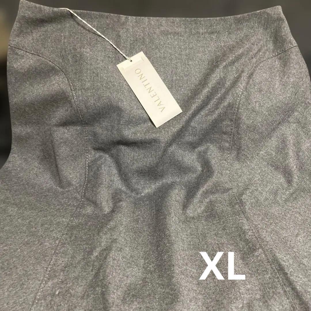 VALENTINO ヴァレンティノ　グレー ひざ丈スカート12 タグ付き未使用品