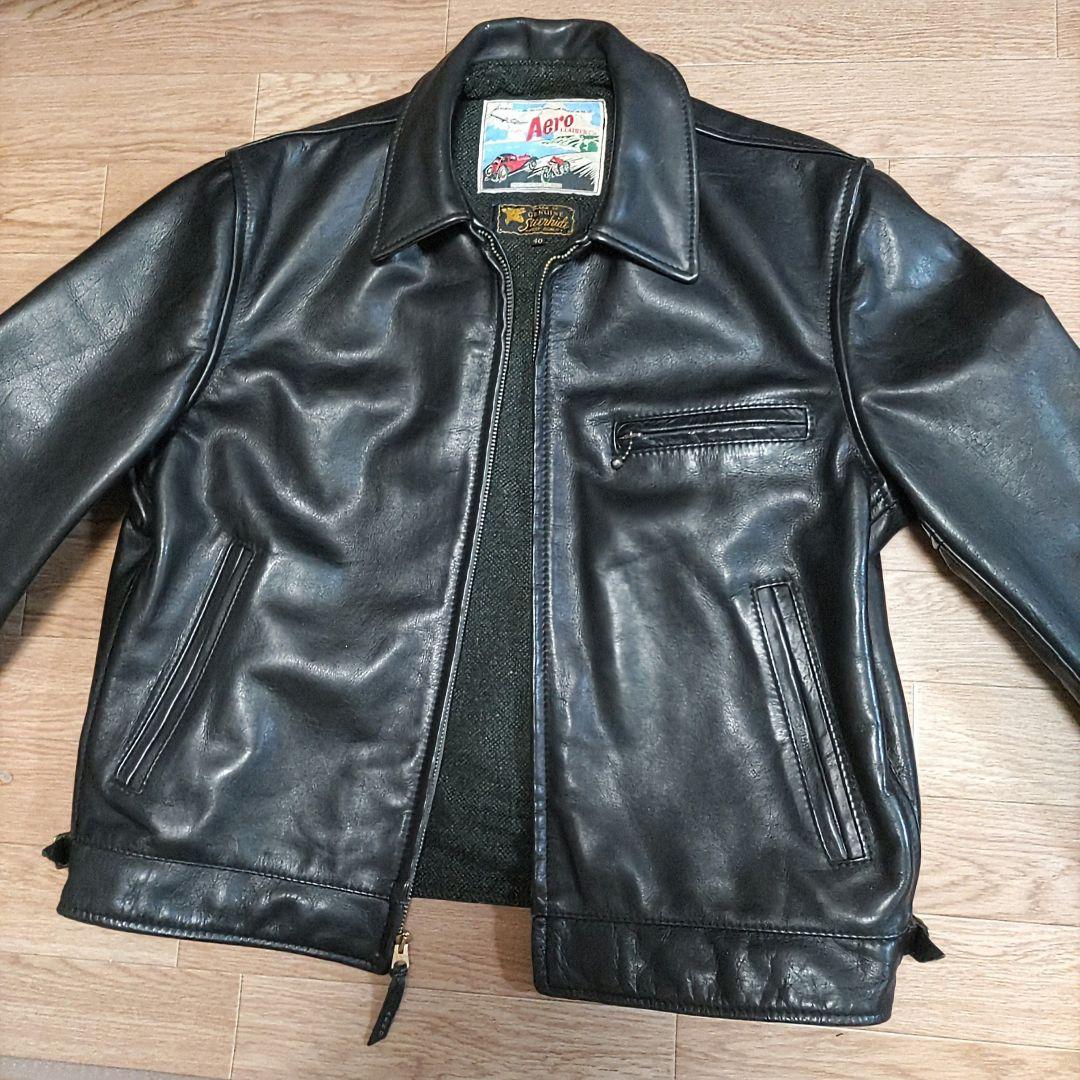 【牛革】【40サイズ】エアロレザー AERO LEATHER ハイウェイマン