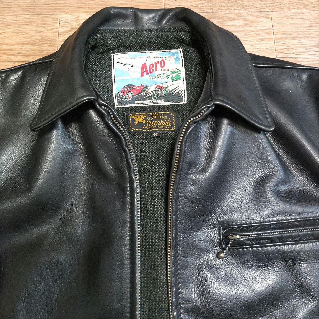 【牛革】【40サイズ】エアロレザー AERO LEATHER ハイウェイマン