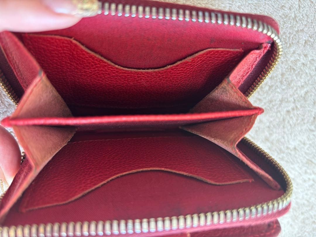 ￼moka！！！イルビゾンテ 二つ折り財布 赤 キーホルダー付き